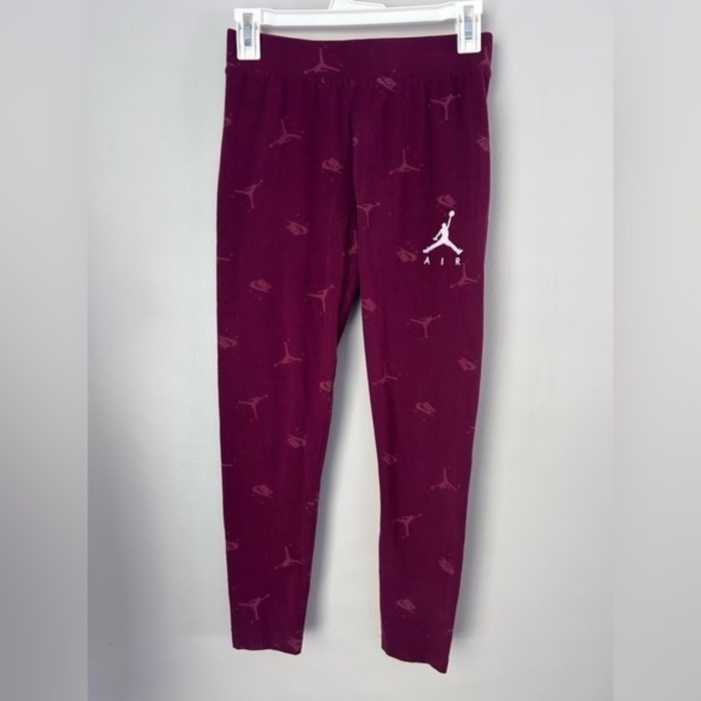 Jordan Kids Maroon Leggings with White Logo‎